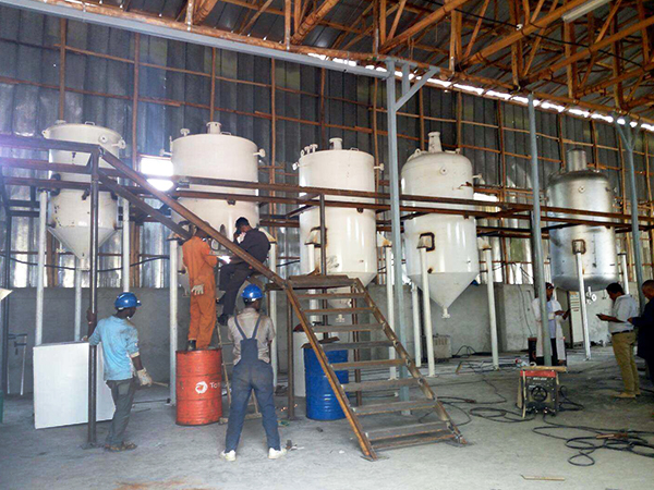 Installation site of foreign refining equipment